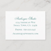 ヴィンテージエレガントダマスクロビンの卵の青と白 名刺 (裏面)