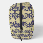 ヴィンテージエレガントダマスク海軍ブルーイエローモノグラムA ドップキット (右)