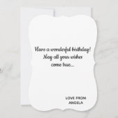 ヴィンテージエレガントダリアフラワーハッピーバースデー (裏面)