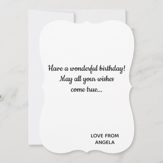 ヴィンテージエレガントダリアフラワーハッピーバースデー (裏面)