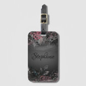 ヴィンテージエレガントダークバラモノグラム ラゲッジタグ (正面縦)