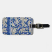 ヴィンテージエレガントダークブルートイレデジュイ ラゲッジタグ (正面横)