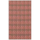 ヴィンテージエレガントダークレッドベージュダマスク織り テーブルクロス (正面)