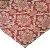 ヴィンテージエレガントダークレッドベージュダマスク織り テーブルクロス (アングル)