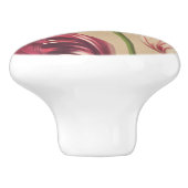 ヴィンテージエレガントチューリップアートフローラ植物学 セラミックノブ (側面)