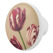 ヴィンテージエレガントチューリップアートフローラ植物学 セラミックノブ (右)