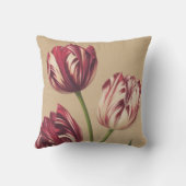 ヴィンテージエレガントチューリップアートフローラ装飾用クッション クッション (裏面)