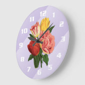 ヴィンテージエレガントチューリップ ラージ壁時計 (傾斜)