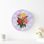 ヴィンテージエレガントチューリップ ラージ壁時計 (ホーム)