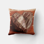 ヴィンテージエレガントチョコレートハート装飾用クッション クッション (裏面)