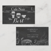 ヴィンテージエレガントチョークカフェパブバーコーヒーカード 名刺 (正面/裏面)