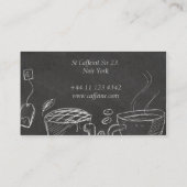 ヴィンテージエレガントチョークカフェパブバーコーヒーカード 名刺 (裏面)