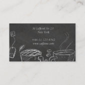 ヴィンテージエレガントチョークカフェパブバーコーヒーカード 名刺 (裏面)