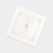 ヴィンテージエレガントティーパーティーブライダルシャワー 箔ナプキン (左)