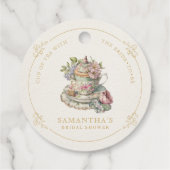 ヴィンテージエレガントティーパーティー ブライダルシャワー フェイバータグ (裏面)