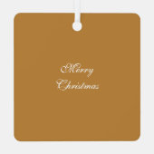 ヴィンテージエレガントティーポットとクリスマスフローラ メタルオーナメント (裏面)