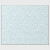 ヴィンテージエレガントティール(緑がかった色)ヴェネツィアフローラ植物学 ラッピングペーパー (フラット)