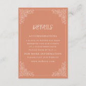 ヴィンテージエレガントテラコッタクリ結婚ームズ エンクロージャーカード (正面)