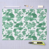 ヴィンテージエレガントディアキツネグリーンカントリートイレ 薄葉紙 (クラフト)