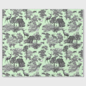 ヴィンテージエレガントディアキツネハレカントリートイレグリーン ラッピングペーパー (フラット)