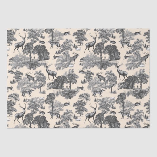 ヴィンテージエレガントディアキツネハレカントリートイレベージュ 薄葉紙 (正面)