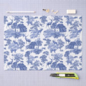 ヴィンテージエレガントディアキツネハレブルーカントリートイレ 薄葉紙 (クラフト)