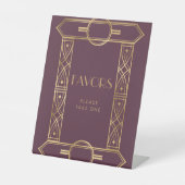 ヴィンテージエレガントデコブルゴーニュ金ゴールド結婚式の引き出物 台座サイン (正面)