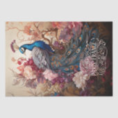 ヴィンテージエレガントデコペビクトリアンープボホピーコック 薄葉紙 (正面)