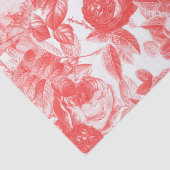 ヴィンテージエレガントトイルシックコーラルピンクローズ 薄葉紙 (詳細)
