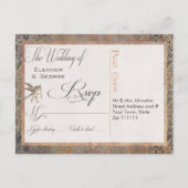 ヴィンテージエレガントトスカーナダマスクウェディングRSVP インビテーションポストカード (裏面)