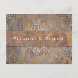 ヴィンテージエレガントトスカーナダマスクウェディングRSVP インビテーションポストカード