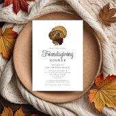 ヴィンテージエレガントトルコ感謝祭ディナー 招待状