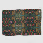 ヴィンテージエレガントトンボ植物学 ゴルフタオル (横)