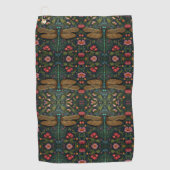 ヴィンテージエレガントトンボ植物学 ゴルフタオル (正面)