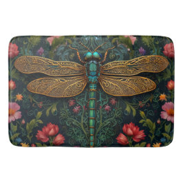 ヴィンテージエレガントトンボ植物学 バスマット