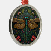 ヴィンテージエレガントトンボ植物学 メタルオーナメント (右)