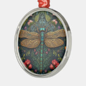 ヴィンテージエレガントトンボ植物学 メタルオーナメント (左)