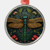 ヴィンテージエレガントトンボ植物学 メタルオーナメント (正面)