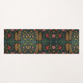 ヴィンテージエレガントトンボ植物学 ヨガマット (正面(横))