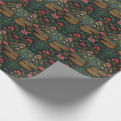ヴィンテージエレガントトンボ植物学 ラッピングペーパー (角)