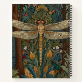 ヴィンテージエレガントドラゴンフライ芸術bohoシック植物学 ノートブック (裏面)