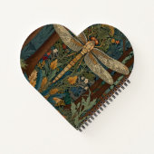 ヴィンテージエレガントドラゴンフライ芸術bohoシック植物学 ノートブック (裏面)