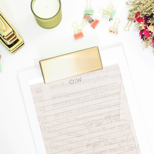 ヴィンテージエレガントノートイニシャル列 レターヘッド