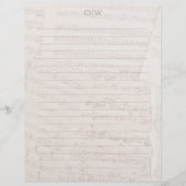 ヴィンテージエレガントノートイニシャル列 レターヘッド (正面)