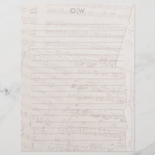 ヴィンテージエレガントノートイニシャル列 レターヘッド (正面)