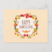 ヴィンテージエレガントハッピーサンクスギビング | ポストカード (正面)