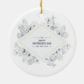 ヴィンテージエレガントハッピーマザーズデイ |オーナメント セラミックオーナメント (裏面)