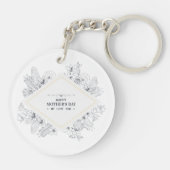 ヴィンテージエレガントハッピーマザーズデイ |キーチェーン キーホルダー (裏面)