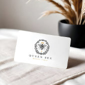 ヴィンテージエレガントハニークイーンビーブラック&ホワイトブシ 名刺