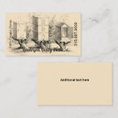 ヴィンテージエレガントハニービーハイブズビジネスカード 名刺 (正面/裏面)